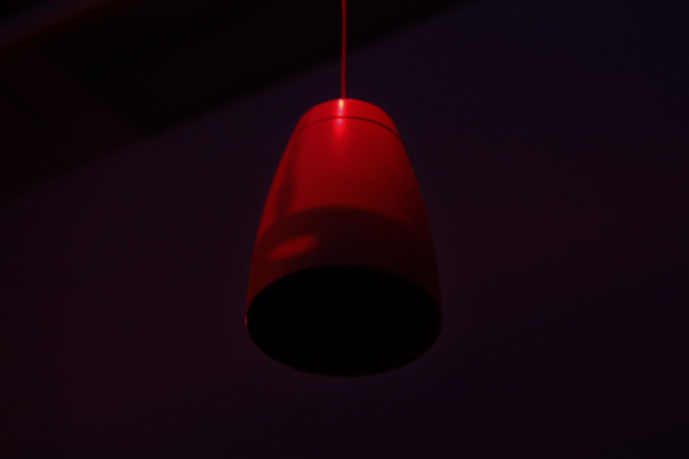Opus Autopsia, the speaker hanging in red light